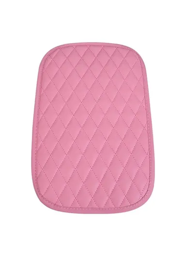 PU Leather Car Armrest Box Cover Pad Auto Center Armrest Box Protective Mat (L35 x W20)cm - Pink
