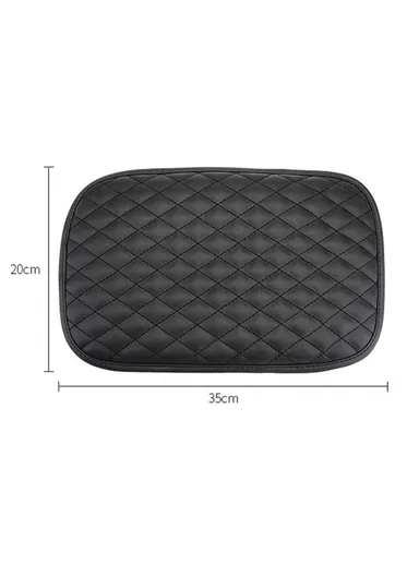 PU Leather Car Armrest Box Cover Pad Auto Center Armrest Box Protective Mat (L35 x W20)cm - Purple