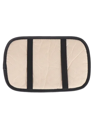 Anti-slip PU Leather Car Armrest Pad Vehicle Armrest Box Decorative Mat With Rose Flower Decor  - Purple