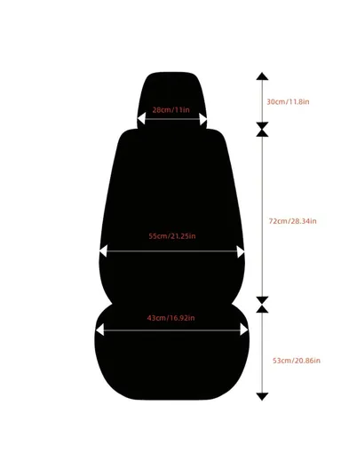 2 Sets Rhombus Embroidered Leather Car Front Seat Cushion + Backrest Pad Set - Black / White