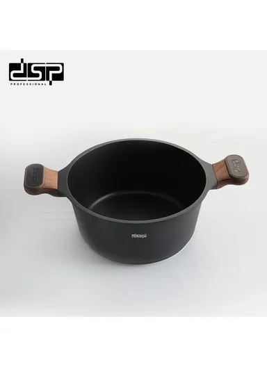 6Pcs 24/28/33cm Casserole Toughened Nonstick Multi-Cookware Set CA009-S03- Black