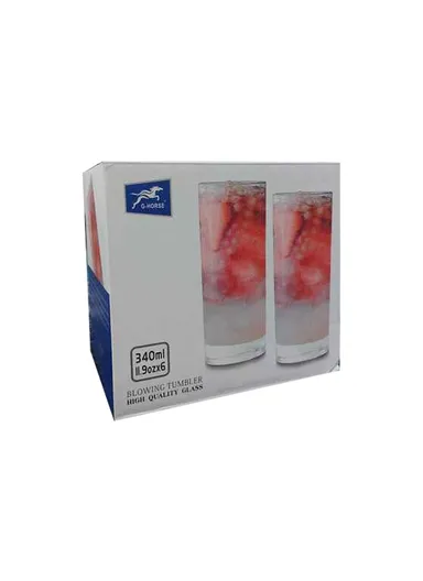 6pcs 340ml Glass Tumblers, Perfect for Everyday Use &amp; Stylish Table Setting BMHS6H112 