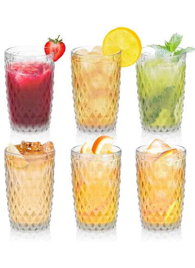 330ml 6Pcs Transparent Smooth &amp; Elegant Glass Cups for Various Beverages BM04612LX