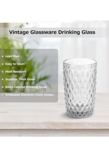 330ml 6Pcs Transparent Smooth &amp; Elegant Glass Cups for Various Beverages BM04612LX