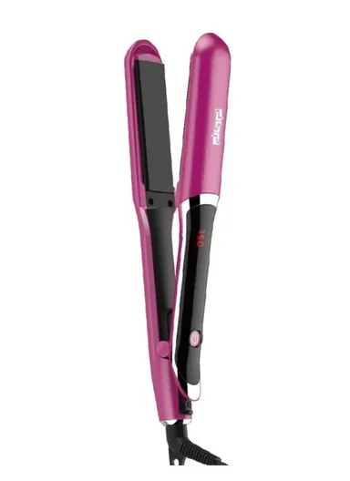 50W Professional Hair Straightener with LED Display &amp; Adjustable Temperature 10083- Pink