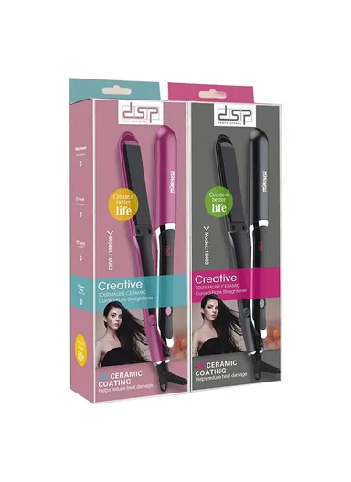 50W Professional Hair Straightener with LED Display &amp; Adjustable Temperature 10083- Pink