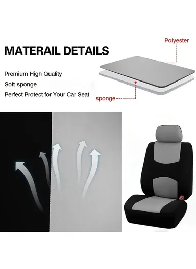 9 Pcs/Set Universal PU Leather Full Set Car Seat Cover, Seat &amp; Cushion Protector for Cars &amp; SUV- Black &amp; Pink