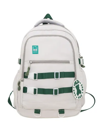 School Bag Large Capacity Waterproof For Kids789-1 (W33 x D16 x H45)cm- Green