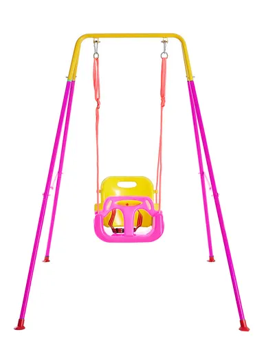 6 Months+ Portable Foldable Multifunction Swing, Baby Swing Seat for Indoor &amp; Outdoor Use BS66-P (W110 x D160 x H150)cm - Pink