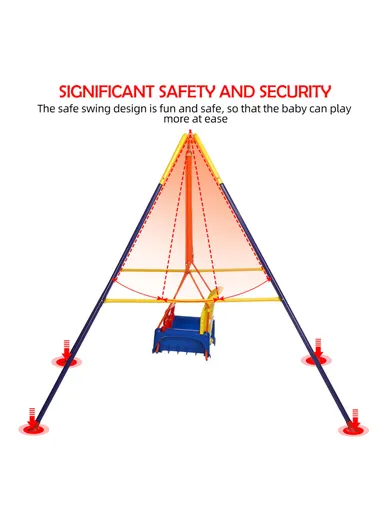 6 Months+ Portable Foldable Multifunction Swing, Baby Swing Seat for Indoor &amp; Outdoor Use BS66-P (W110 x D160 x H150)cm - Pink