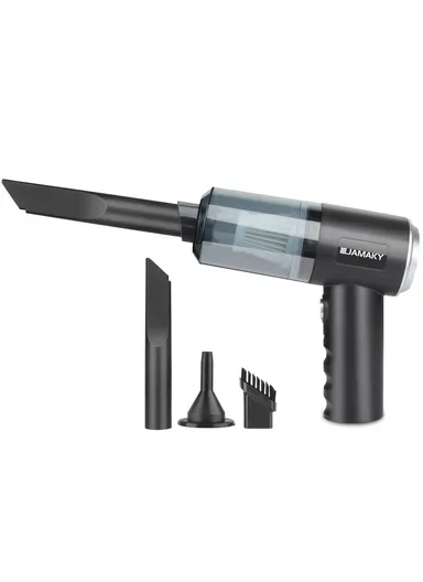 3-in-1 30W Blow &amp; Suction Vacuum Cleaner, 1800mAh Rechargeable Vacuum Cleaner with 1L Capacity, 30000rpm Cleaner with 3 Nozzles JMK1600