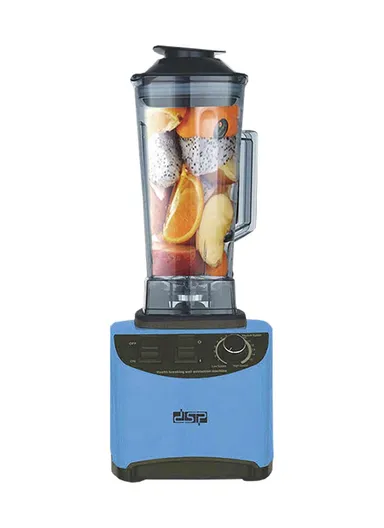1800W 2.0L Adjustable Speed Pulse Function With 4 Stainless Steel Blades Table Blender (L20 x W18 x H44)cm- Blue