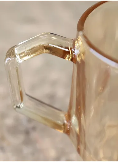 280ml 6 Pcs Luxurious Set Transparent Glass Cup For Drinking Water &amp; Juice JXZB101 - GOLD