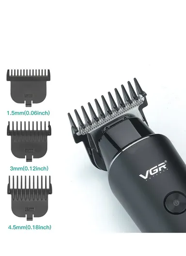 2000mAh Professional Cord Cordless Hair Clipper &amp; Beard Trimmer with Runtime 500 Minutes For Men V-937- Black