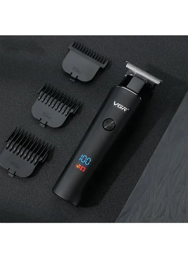 2000mAh Professional Cord Cordless Hair Clipper &amp; Beard Trimmer with Runtime 500 Minutes For Men V-937- Black