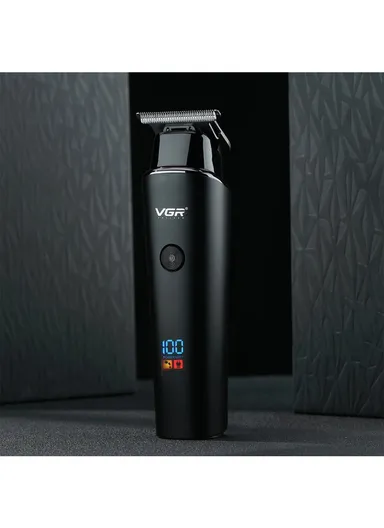 2000mAh Professional Cord Cordless Hair Clipper &amp; Beard Trimmer with Runtime 500 Minutes For Men V-937- Black