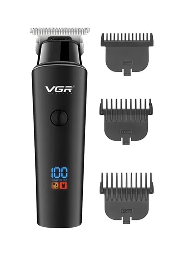 2000mAh Professional Cord Cordless Hair Clipper &amp; Beard Trimmer with Runtime 500 Minutes For Men V-937- Black