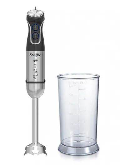 1500W Hand Blender With 600ml Measuring Cup &amp; Turbo Button SF-8142 - Black