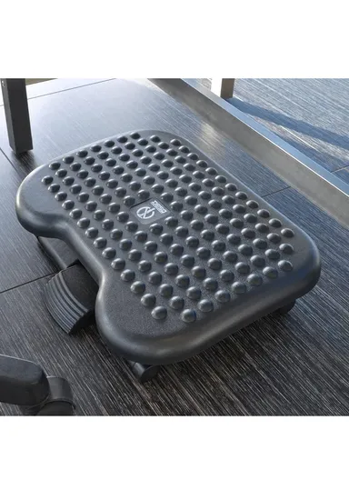 Adjustable Footrest with Massage Function, For Improved Posture &amp; Comfort (L45 x W34 x H11)cm