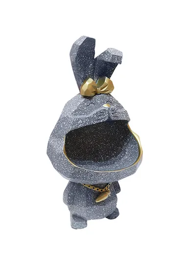 Big Mouth Rabbit Home Decoration for Living Room, Bedroom, Study Room &amp; Kitchen LD-20E (H40 x W18 x D21)cm - Smoke Grey Blue
