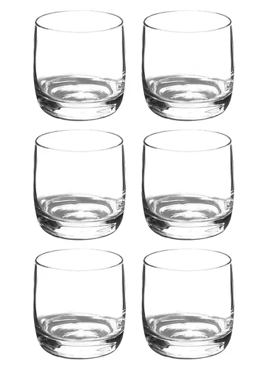 225ml 6-Pcs Transparent Cold Beverages Round Glass Cups BMHS5301