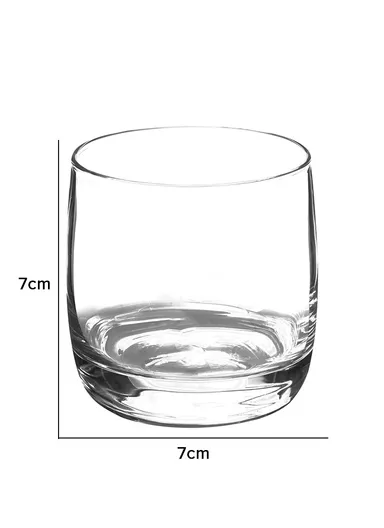 225ml 6-Pcs Transparent Cold Beverages Round Glass Cups BMHS5301