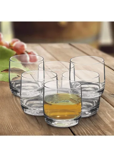 225ml 6-Pcs Transparent Cold Beverages Round Glass Cups BMHS5301