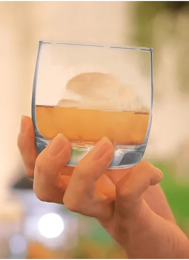 225ml 6-Pcs Transparent Cold Beverages Round Glass Cups BMHS5301