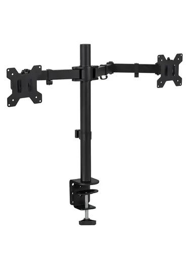 Dual Monitor Mount with Full Articulation, Ideal for Screens up to 32" inches, Adjustable Height &amp; Cable Management, (W73 x H40)cm