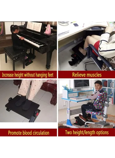 Ergonomic Adjustable Footrest, Provides Comfort &amp; Improves Posture, with Height Adjustment (L48 x W31 x H15)cm