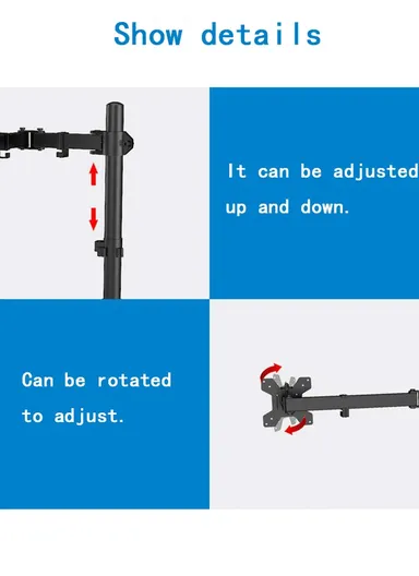 Single Monitor Arm, Ideal for 13 to 32-inch Screens with Height Adjustable