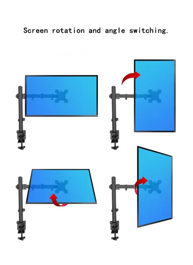 Single Monitor Arm, Ideal for 13 to 32-inch Screens with Height Adjustable