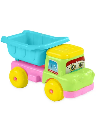 7Pcs Plastic Beach Toy Truck with Sand Tools Set For Children- Green