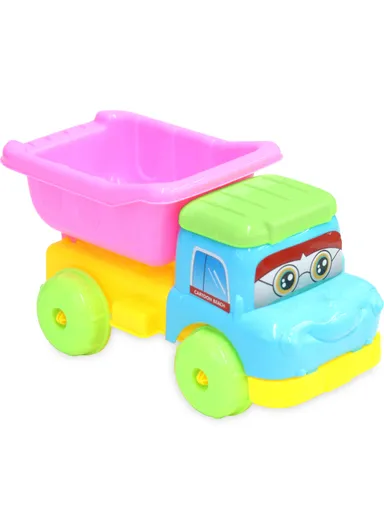 7Pcs Plastic Beach Toy Truck with Sand Tools Set For Children- Blue
