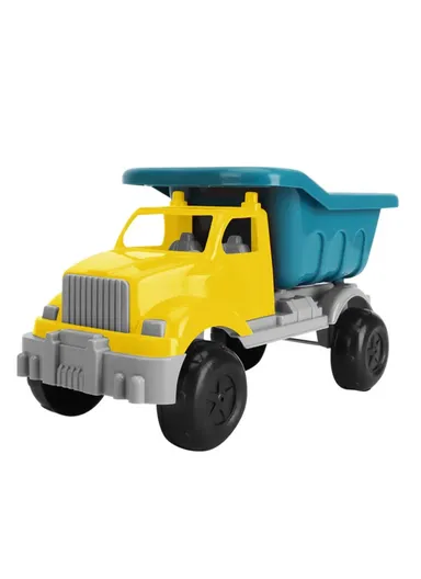 5Pcs Sand Truck &amp; Accessories Strainer, Shovel Beach Garden Toy Kids Play Set - Yellow
