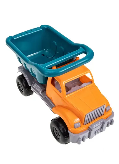 5Pcs Sand Truck &amp; Accessories Fork Spade Beach Garden Toy Kids Play Set- Orange