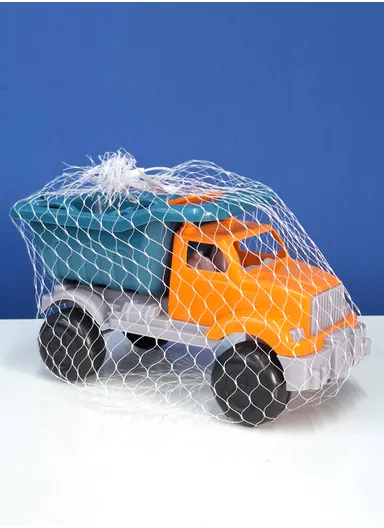 5Pcs Sand Truck &amp; Accessories Fork Spade Beach Garden Toy Kids Play Set- Orange