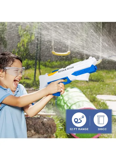 Electric Water Gun Automatically High-Pressure Water For Outdoor Water Shooting Game (L40 x W17 x H5)cm - Blue