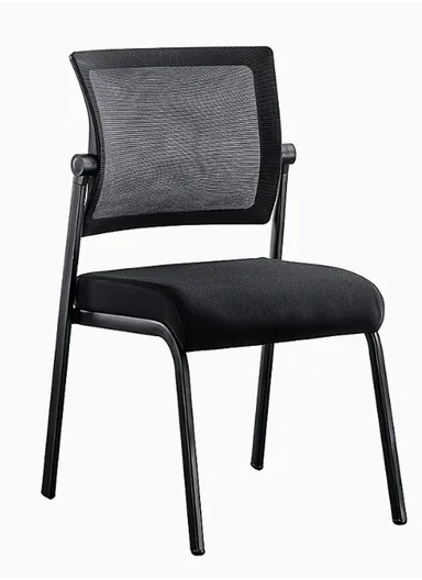 Elegant Desk Chair, Office Chair with Thick Seat Cushion (W50 x D56 x H90)cm - Black