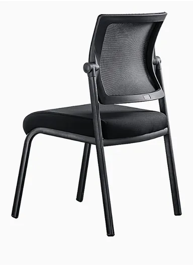 Elegant Desk Chair, Office Chair with Thick Seat Cushion (W50 x D56 x H90)cm - Black