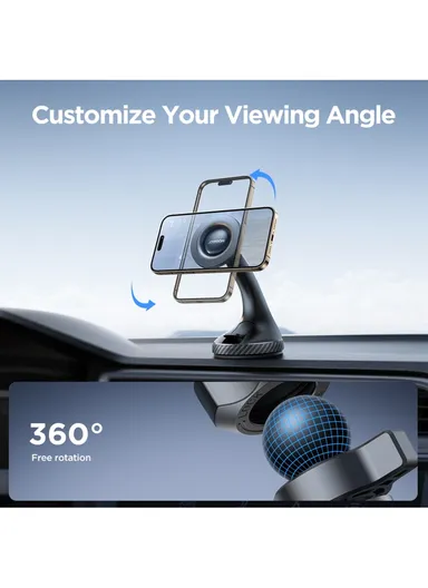 4.7-7” Magnetic Car Phone Mount Air Vent &amp; Windshield Holder JR-ZS406- Black