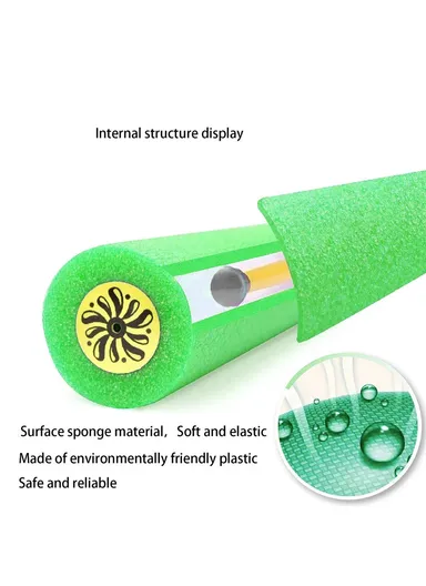 60-105CM Foam Beach Squirt Watering Gun With High Water Impulse Force To Play &amp; Adventures For Kids - Yellow &amp; Pink