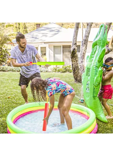 60-105CM Foam Beach Squirt Watering Gun With High Water Impulse Force To Play &amp; Adventures For Kids - Yellow &amp; Pink