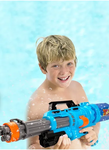 High-Pressure Plastic Water Gun For Beach Water Fight Shooting Game Toy- Green
