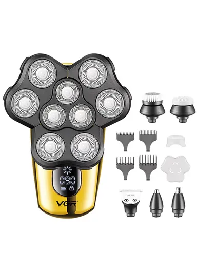 6-IN-1 Waterproof IPX7 Electric Rotary Shaver SET V-396