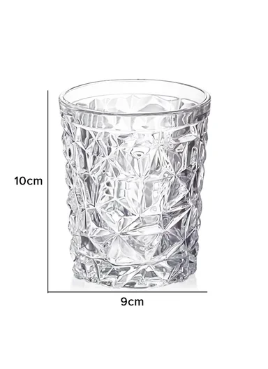 270ml 6Pcs Crystal Transparent Round Glass Cups with Sturdy Base &amp; Smooth Rim for Beverages BM6011BH