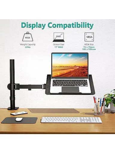 13-30" Adjustable Laptop &amp; Monitor Stand, with Full Articulation &amp; Cable Management (L30 x W33)cm