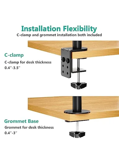 13-30" Adjustable Laptop &amp; Monitor Stand, with Full Articulation &amp; Cable Management (L30 x W33)cm