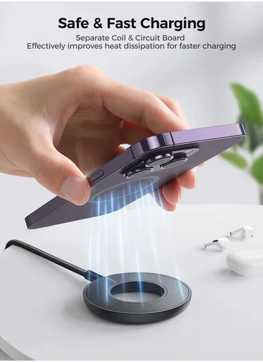Magnetic Wireless Charger JR-WQM03- Black