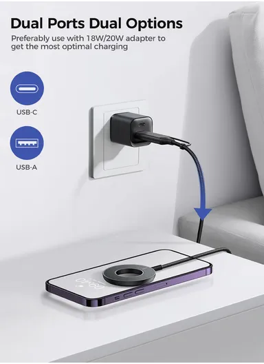 Magnetic Wireless Charger JR-WQM03- Black